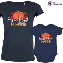 Farm Fresh Pumpkin Mom and Child Organic Cotton family Set (Set of 2) - Create Marketplace