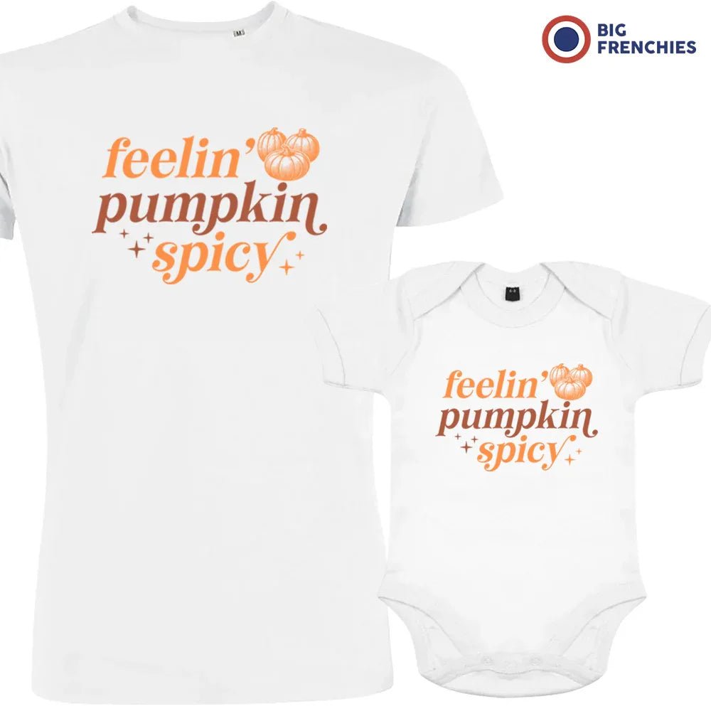 Feeling Pumpkin Spicy Dad and Child Organic Cotton family Set (Set of 2) - Create Marketplace