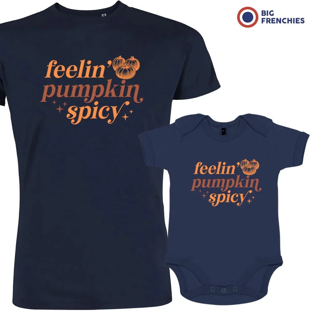 Feeling Pumpkin Spicy Dad and Child Organic Cotton family Set (Set of 2) - Create Marketplace