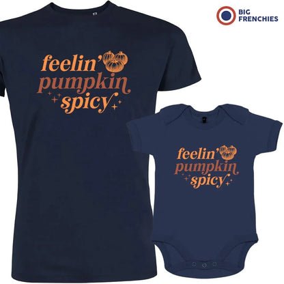 Feeling Pumpkin Spicy Dad and Child Organic Cotton family Set (Set of 2) - Create Marketplace