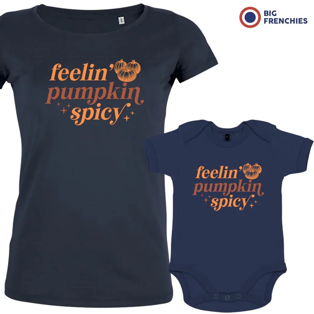 Feeling Pumpkin Spicy Mom and Child Organic Cotton family Set (Set of 2) - Create Marketplace