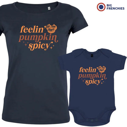 Feeling Pumpkin Spicy Mom and Child Organic Cotton family Set (Set of 2) - Create Marketplace