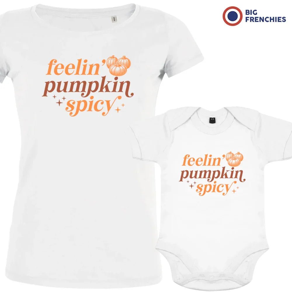Feeling Pumpkin Spicy Mom and Child Organic Cotton family Set (Set of 2) - Create Marketplace