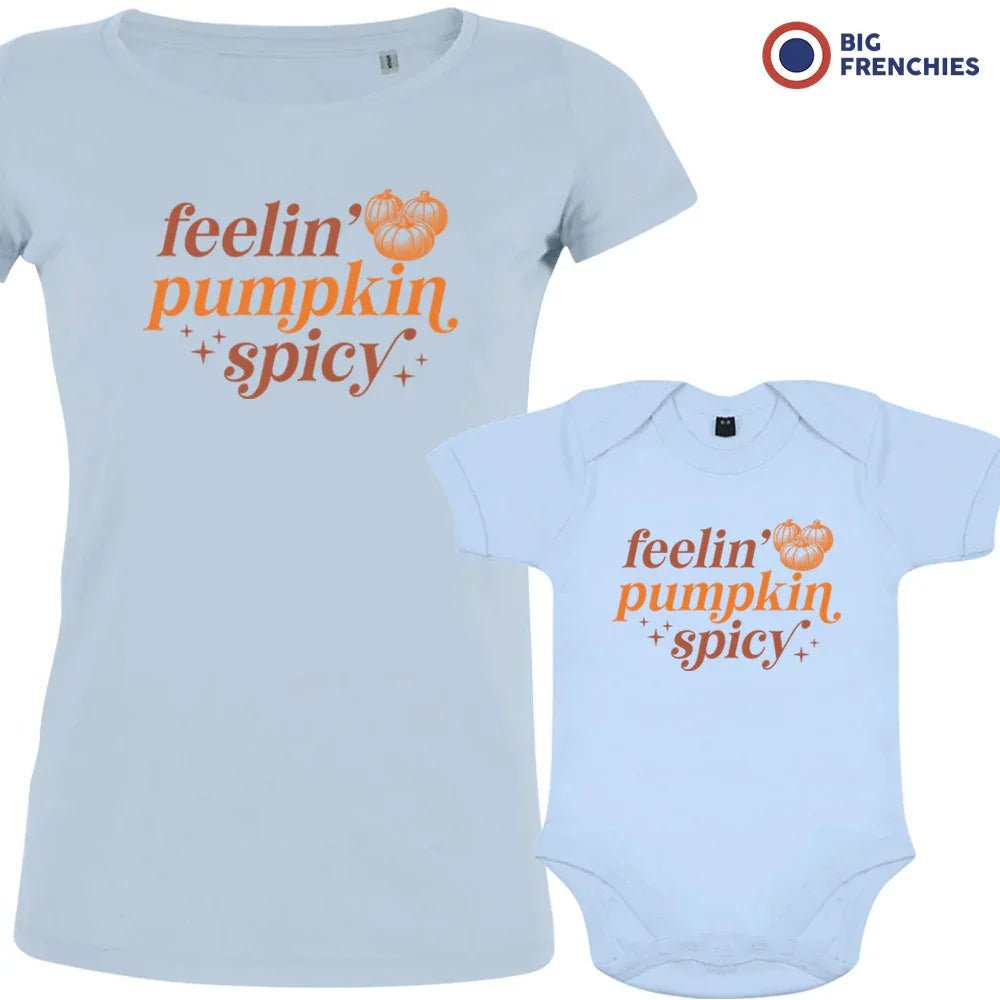 Feeling Pumpkin Spicy Mom and Child Organic Cotton family Set (Set of 2) - Create Marketplace