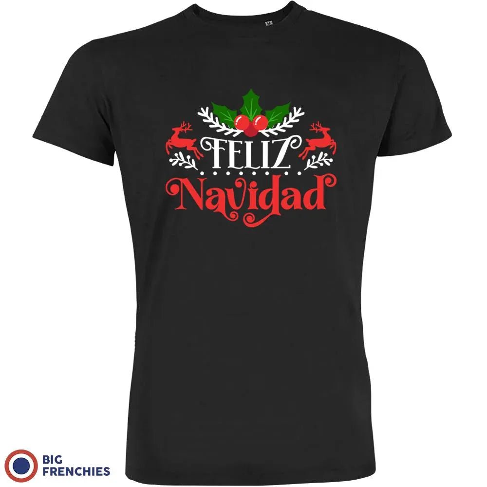 Feliz Navidad Christmas Men's Organic Cotton Tee - Create Marketplace