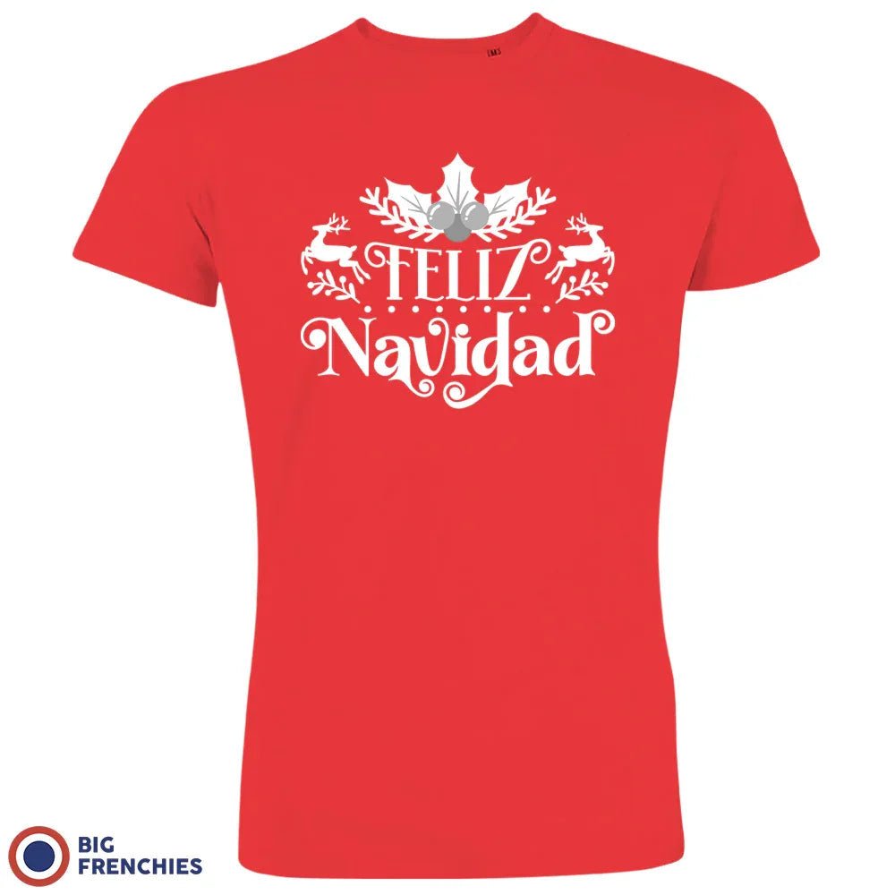 Feliz Navidad Christmas Men's Organic Cotton Tee - Create Marketplace