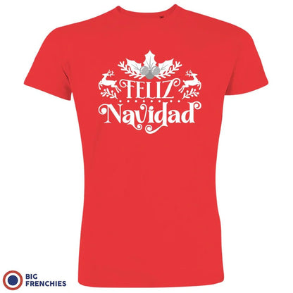 Feliz Navidad Christmas Men's Organic Cotton Tee - Create Marketplace