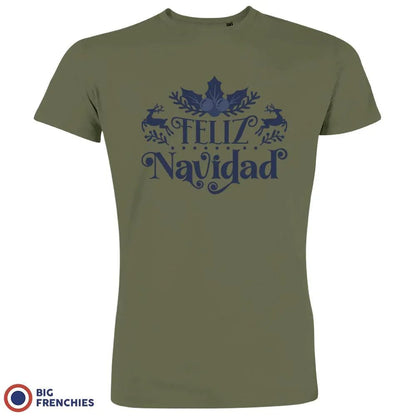 Feliz Navidad Christmas Men's Organic Cotton Tee - Create Marketplace