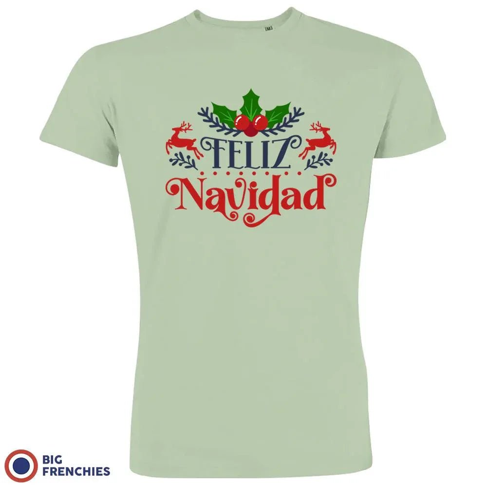 Feliz Navidad Christmas Men's Organic Cotton Tee - Create Marketplace