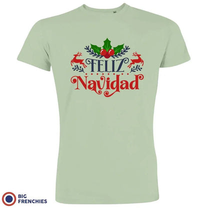 Feliz Navidad Christmas Men's Organic Cotton Tee - Create Marketplace