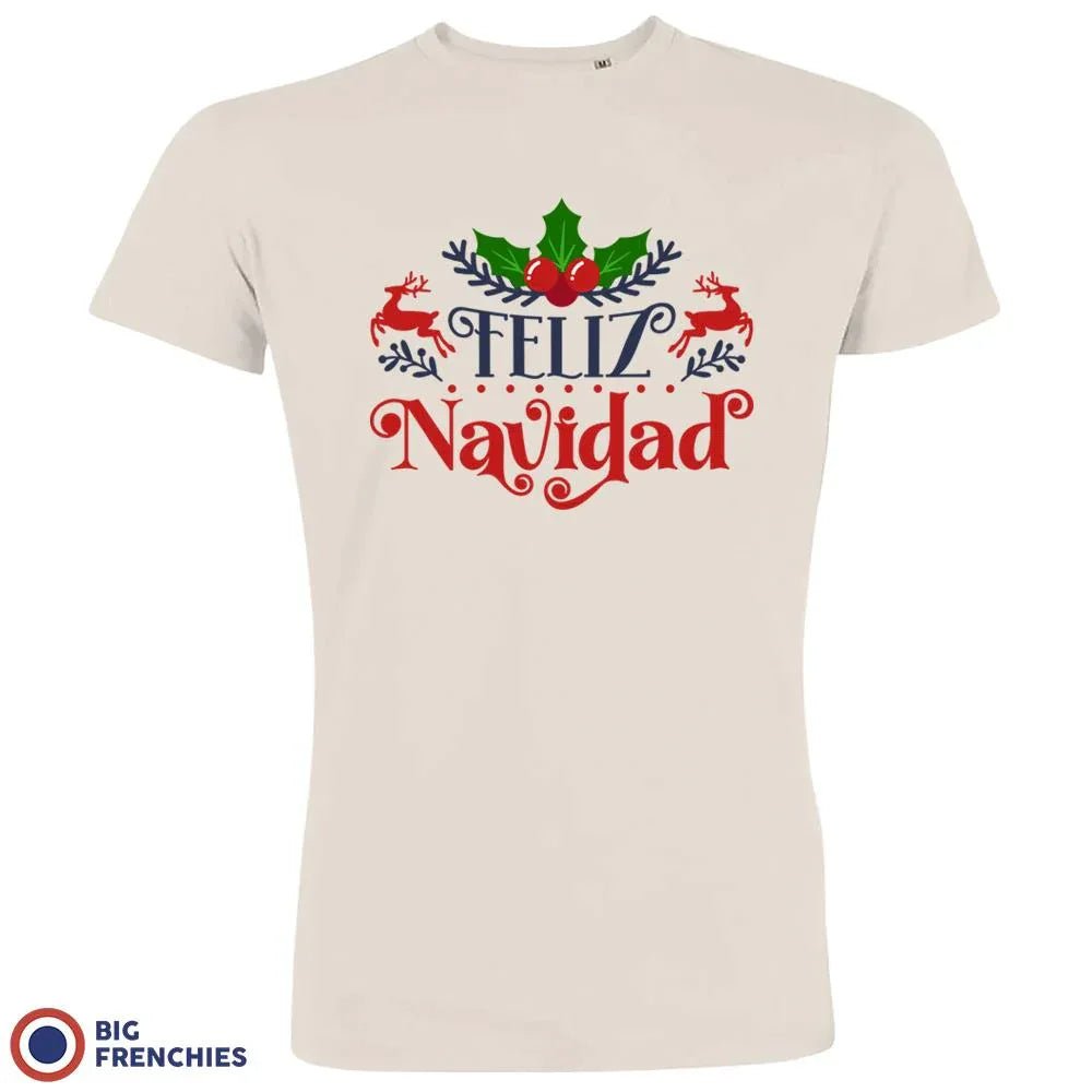 Feliz Navidad Christmas Men's Organic Cotton Tee - Create Marketplace