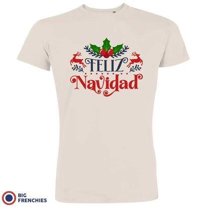 Feliz Navidad Christmas Men's Organic Cotton Tee - Create Marketplace