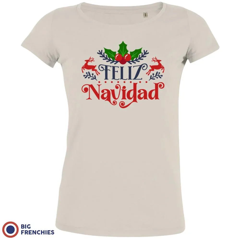Feliz Navidad Christmas Women's Organic Cotton Tee - Create Marketplace