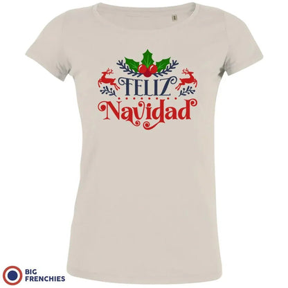 Feliz Navidad Christmas Women's Organic Cotton Tee - Create Marketplace