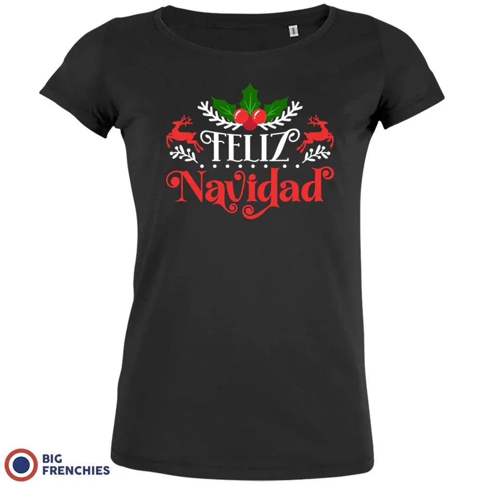 Feliz Navidad Christmas Women's Organic Cotton Tee - Create Marketplace