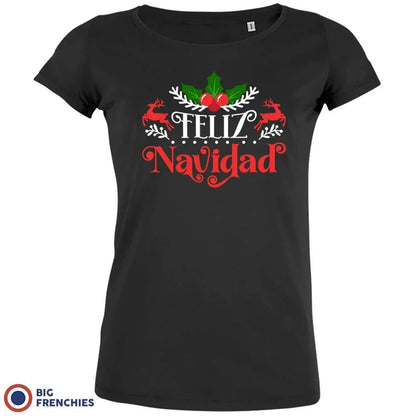 Feliz Navidad Christmas Women's Organic Cotton Tee - Create Marketplace