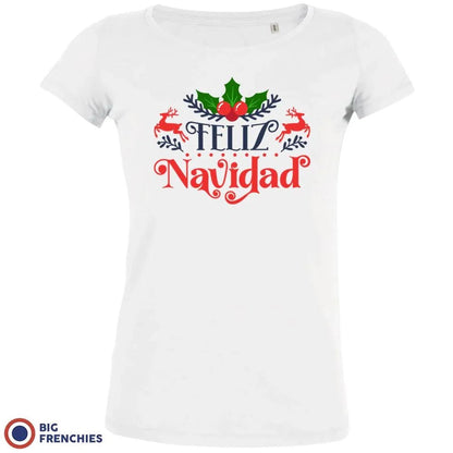 Feliz Navidad Christmas Women's Organic Cotton Tee - Create Marketplace