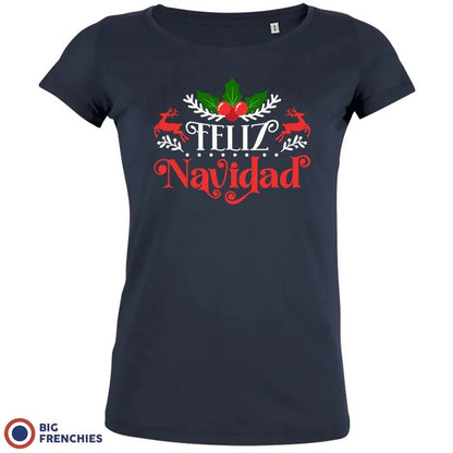Feliz Navidad Christmas Women's Organic Cotton Tee - Create Marketplace