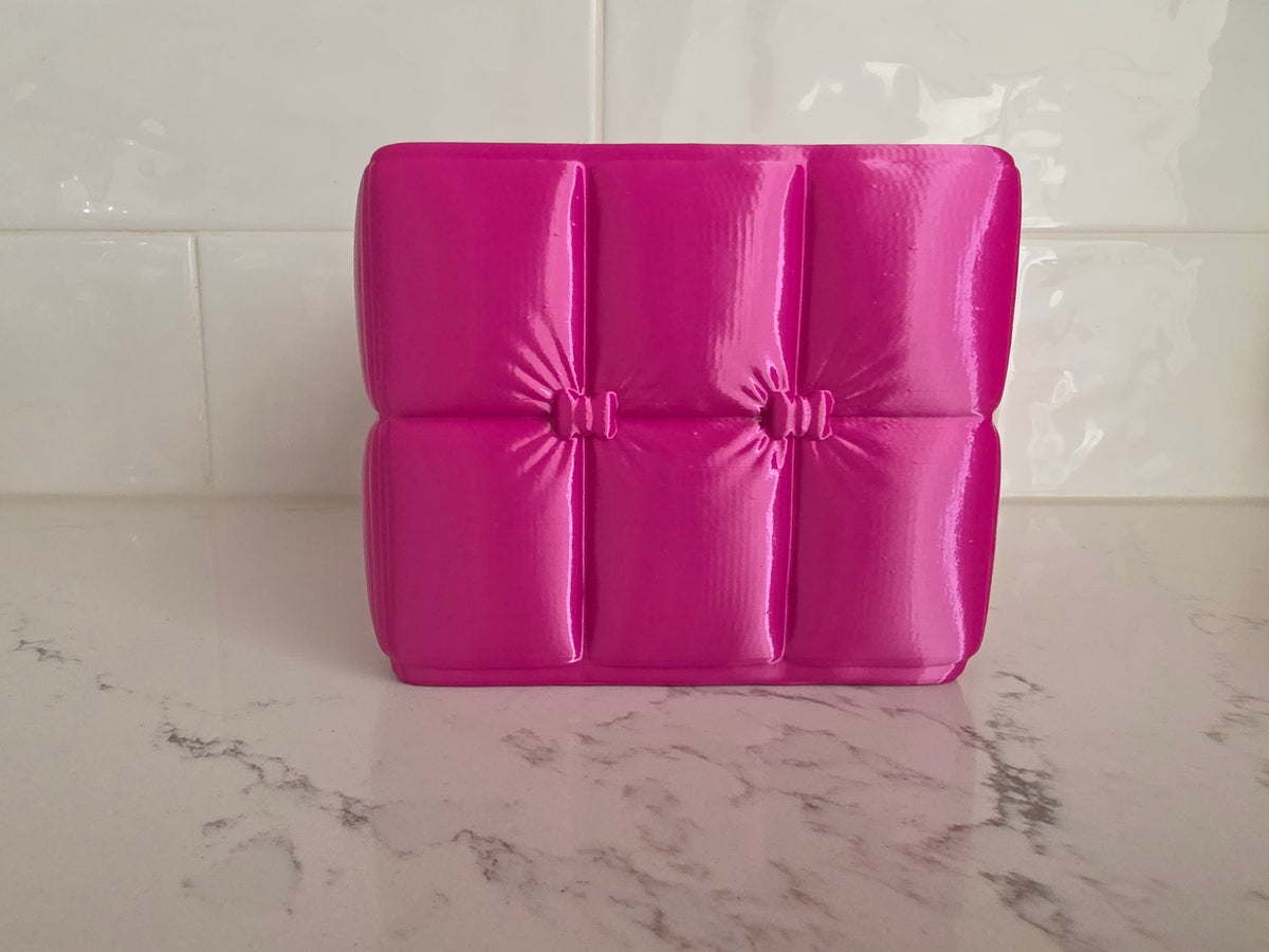 Organisateur de maquillage à nœud matelassé imprimé en 3D