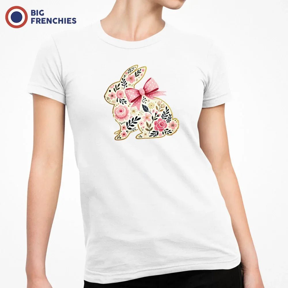 Floral Bunny Women's Organic Cotton Tee - Create Marketplace