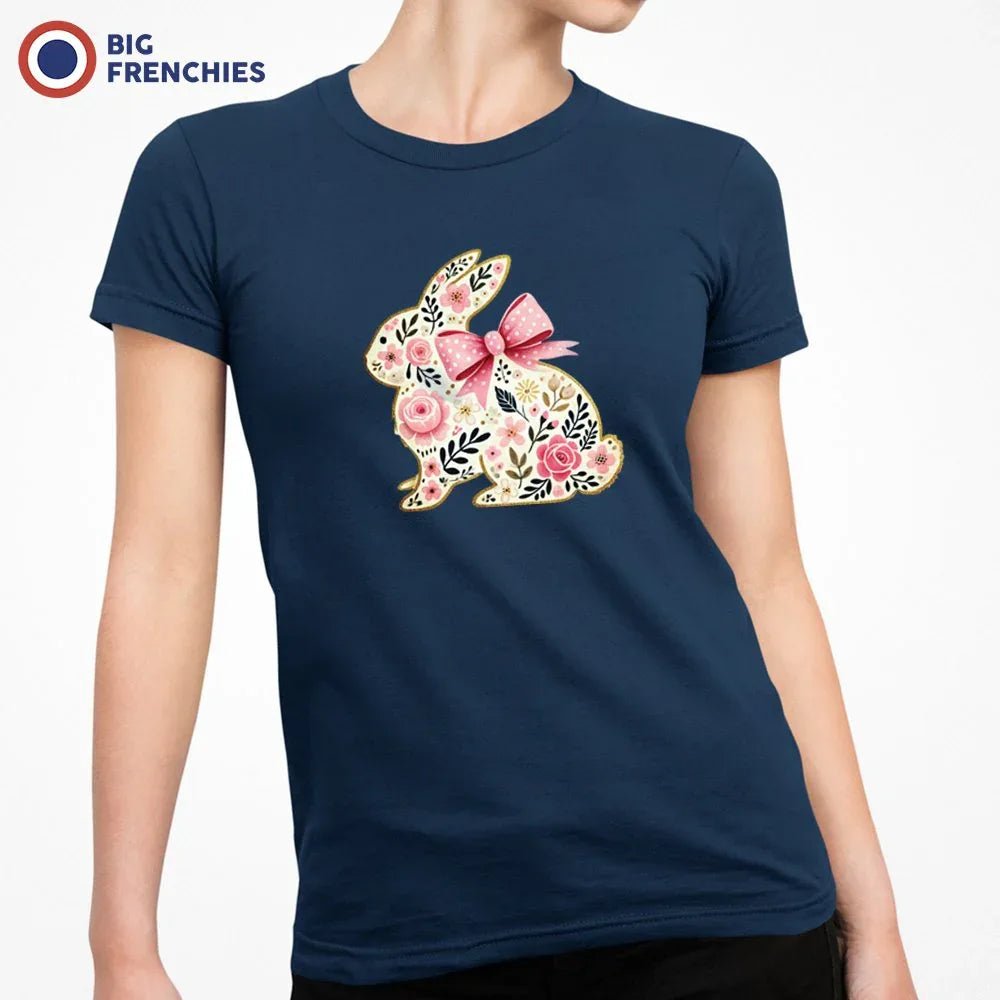 Floral Bunny Women's Organic Cotton Tee - Create Marketplace