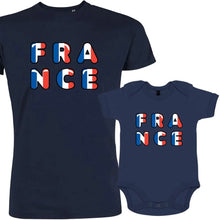 France Bleu Blanc Rouge Dad and Child Organic Cotton family Set (Set of 2) - Create Marketplace