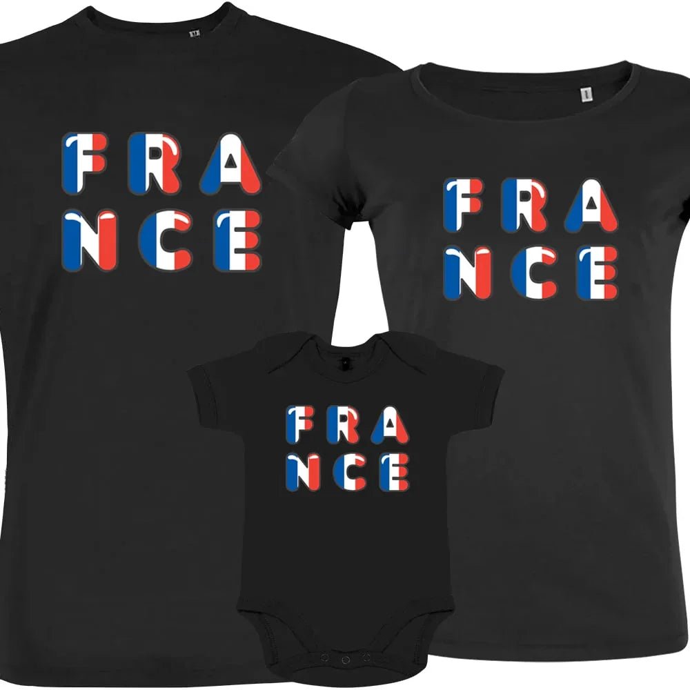 France Bleu Blanc Rouge Matching Organic Cotton Family Set (Set of 3) - Create Marketplace