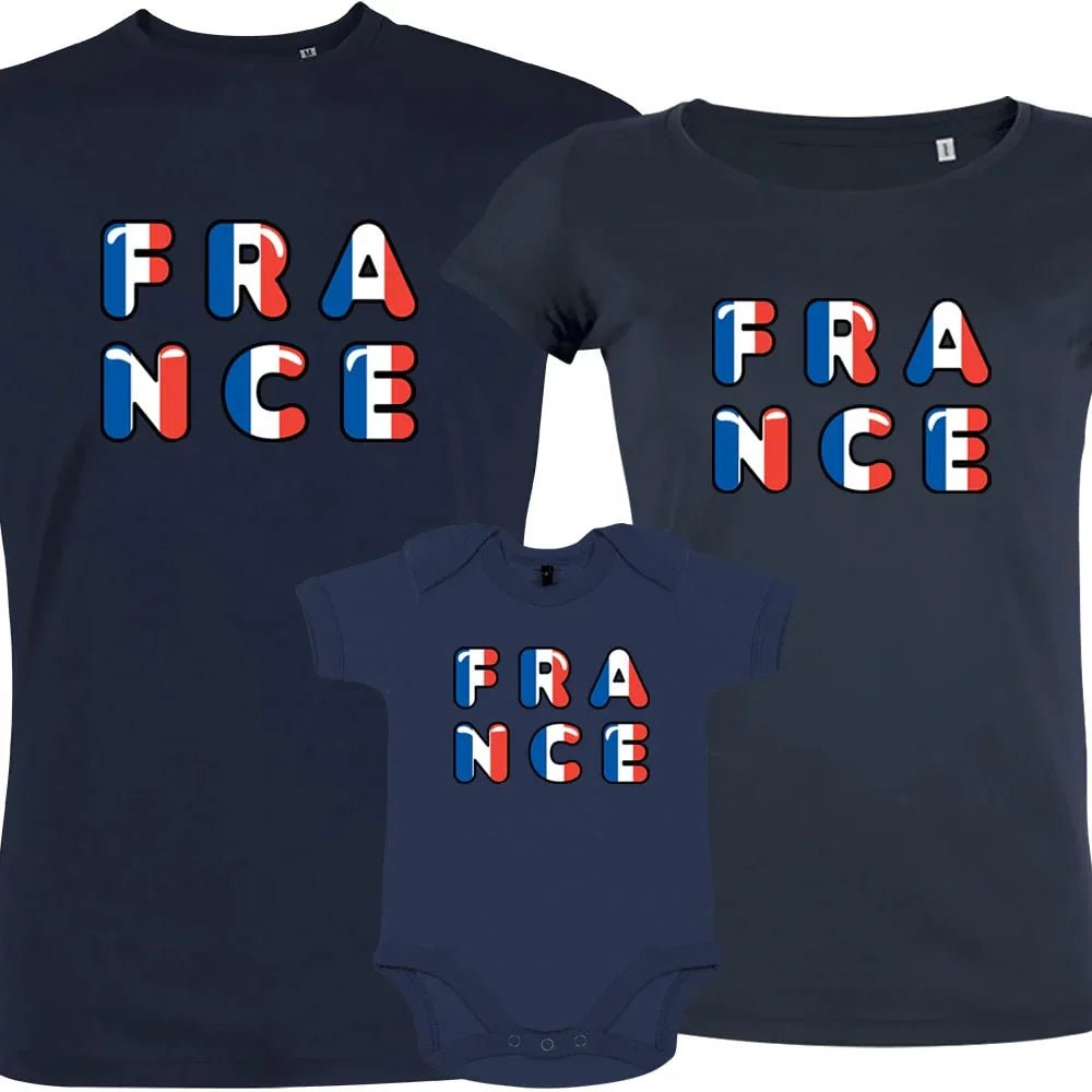 France Bleu Blanc Rouge Matching Organic Cotton Family Set (Set of 3) - Create Marketplace