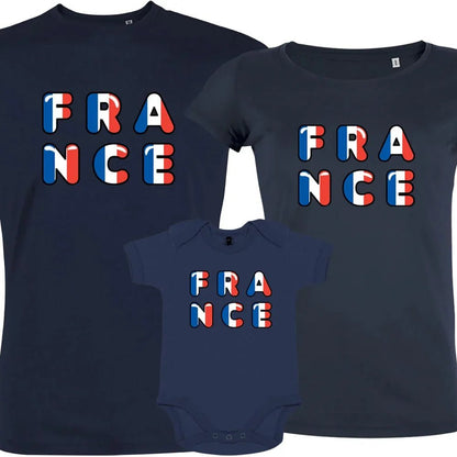 France Bleu Blanc Rouge Matching Organic Cotton Family Set (Set of 3) - Create Marketplace