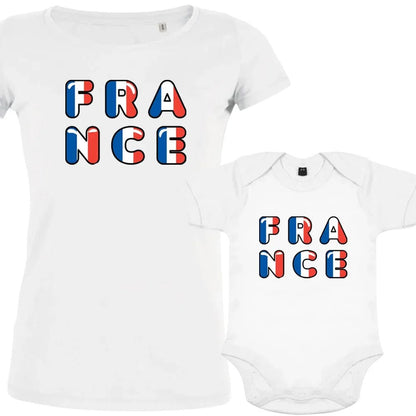 France Bleu Blanc Rouge Mom and Child Organic Cotton family Set (Set of 2) - Create Marketplace