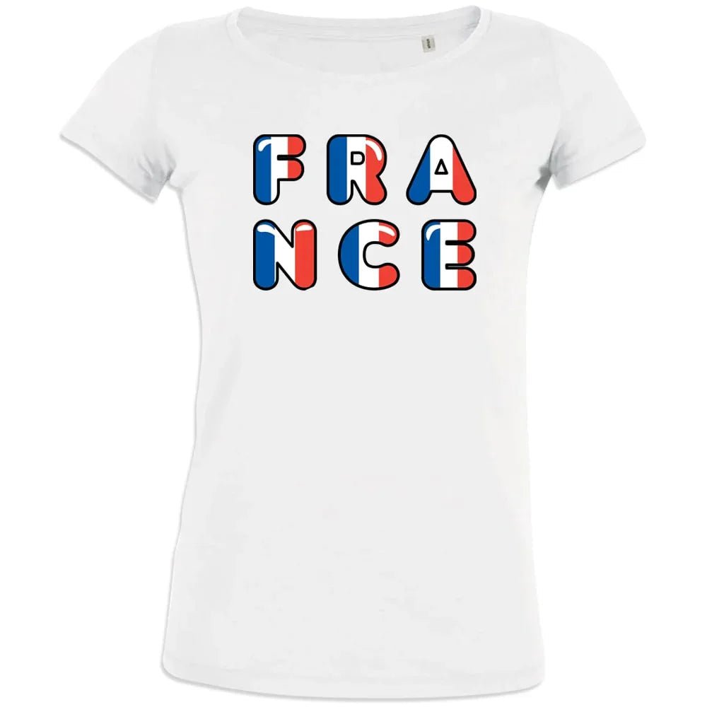 France Bleu Blanc Rouge Women's Organic Cotton Tee - Create Marketplace