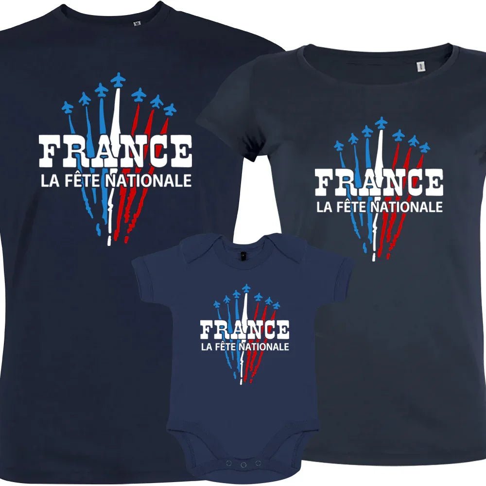 France La Fête Nationale Matching Organic Cotton Family Set (Set of 3) - Create Marketplace