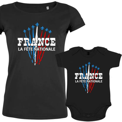 France La Fête Nationale Mom and Child Organic Cotton family Set (Set of 2) - Create Marketplace