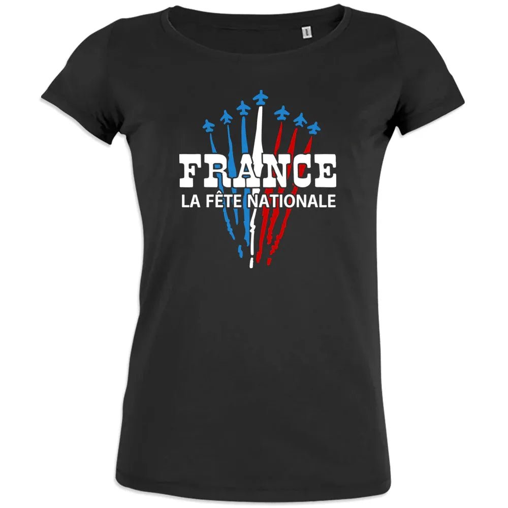 France La Fête Nationale Women's Organic Cotton Tee - Create Marketplace