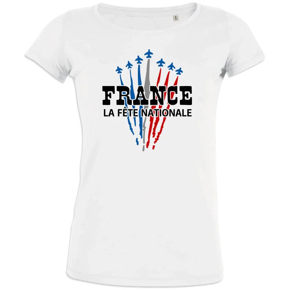 France La Fête Nationale Women's Organic Cotton Tee - Create Marketplace