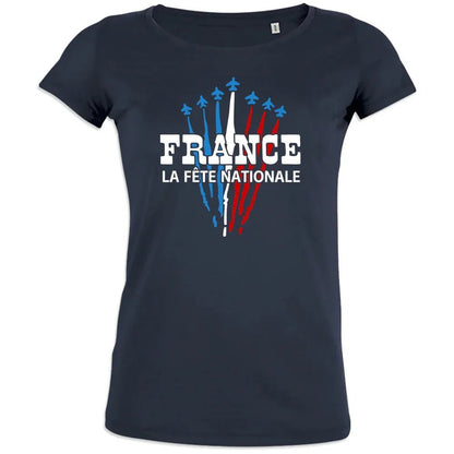 France La Fête Nationale Women's Organic Cotton Tee - Create Marketplace