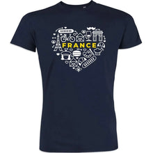France monuments Heart Men's Organic Cotton Tee - Create Marketplace
