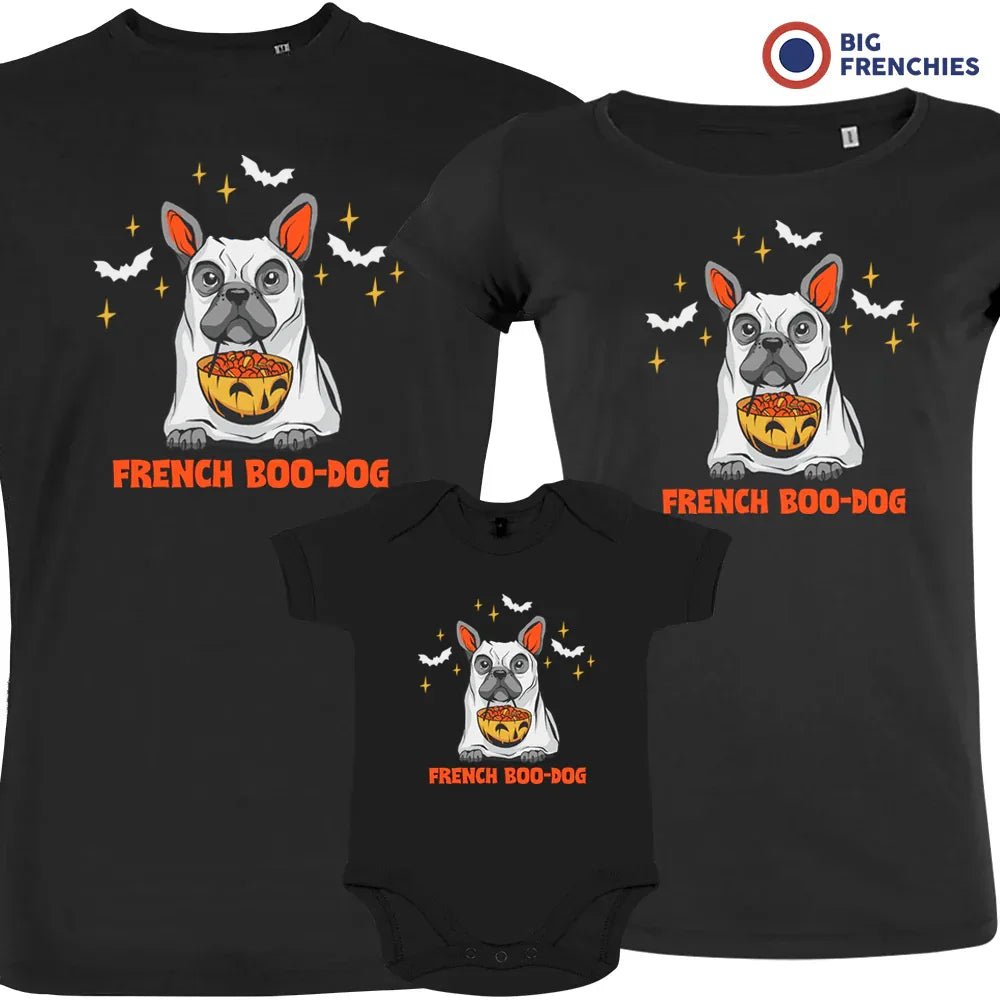 French Boo-Dog Halloween Matching Organic Cotton Family Set (Set of 3) - Create Marketplace