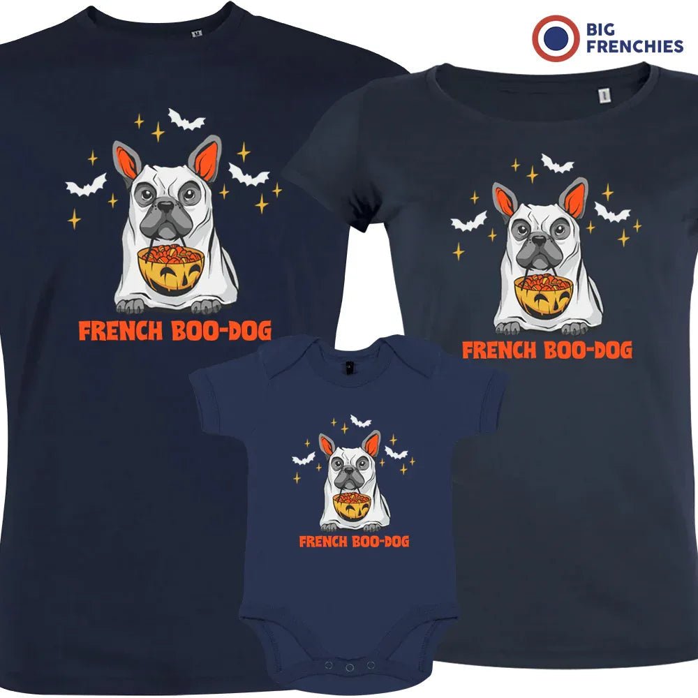 French Boo-Dog Halloween Matching Organic Cotton Family Set (Set of 3) - Create Marketplace