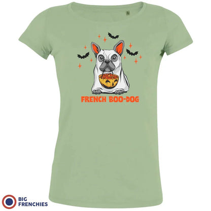 French Boo-Dog Halloween Women's Organic Cotton Tee - Create Marketplace