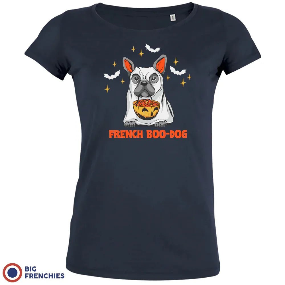 French Boo-Dog Halloween Women's Organic Cotton Tee - Create Marketplace