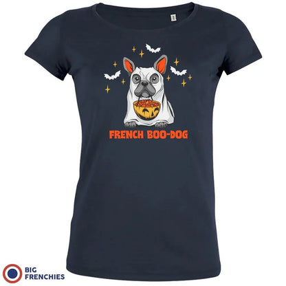 French Boo-Dog Halloween Women's Organic Cotton Tee - Create Marketplace