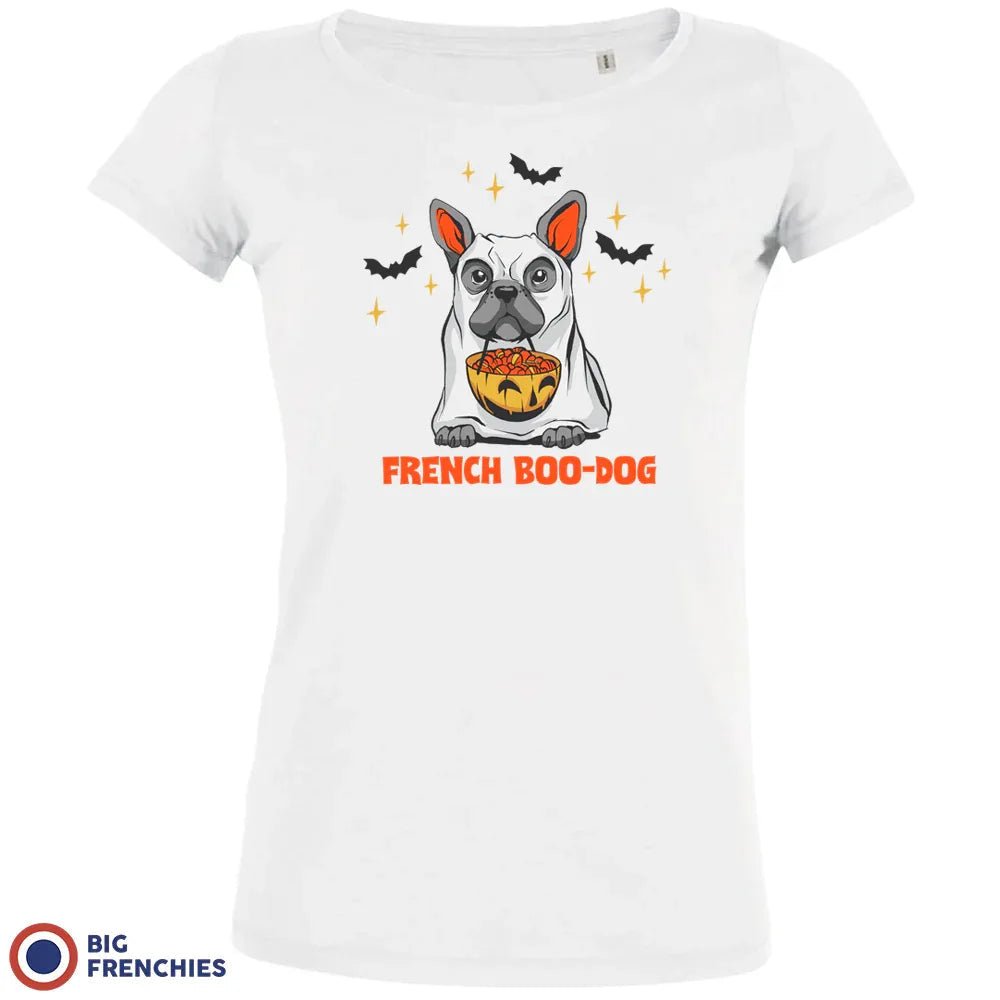 French Boo-Dog Halloween Women's Organic Cotton Tee - Create Marketplace