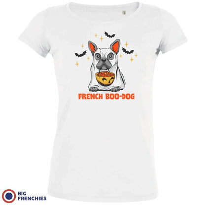 French Boo-Dog Halloween Women's Organic Cotton Tee - Create Marketplace
