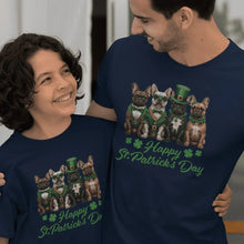 French Bulldog Happy St Patrick's Day Dad and Child Organic Cotton T-Shirts family Set (Set of 2) - Create Marketplace