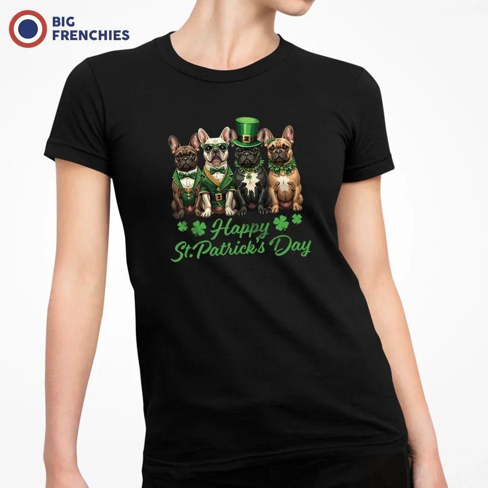 French Bulldog Happy St Patrick's Day Women's Organic Cotton Tee - Create Marketplace