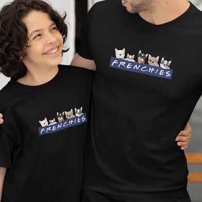 French Bulldogs Dad and Child Organic Cotton T-Shirts family Set (Set of 2) - Create Marketplace
