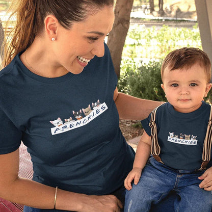 French Bulldogs Mom and Child Organic Cotton T-Shirts family Set (Set of 2) - Create Marketplace