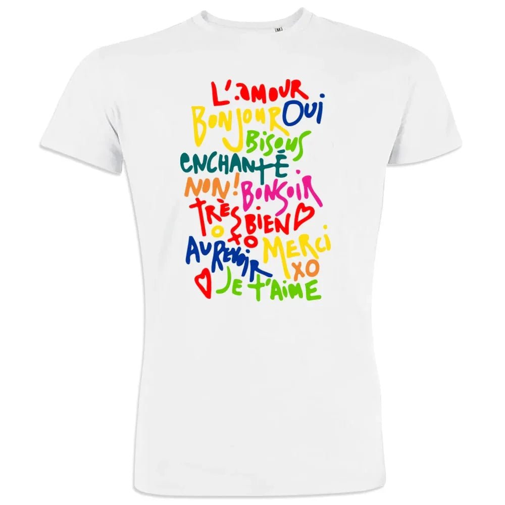 French Words Men's Organic Cotton Tee - Create Marketplace