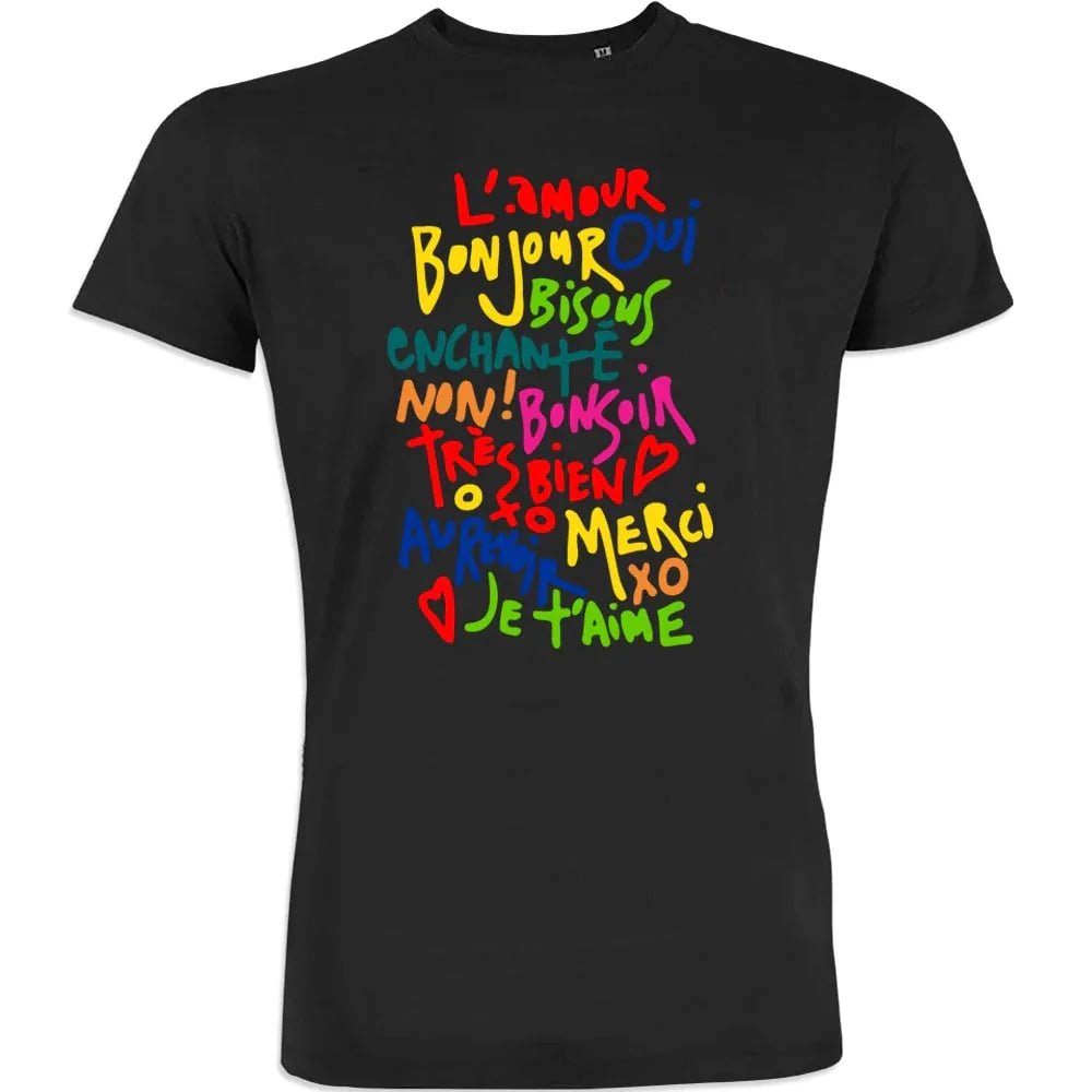 French Words Men's Organic Cotton Tee - Create Marketplace